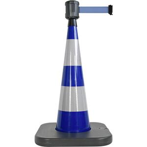 VISO RCX104BU Verkeerskegel PVC blauw kegel voor vaste blauw riem (Ø x h) 90 mm x 1000 mm