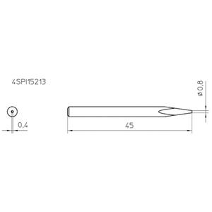 Weller 4SPI15213-1 Soldeerpunt Naaldvorm Grootte soldeerpunt 0.8 mm Inhoud: 1 stuk(s)