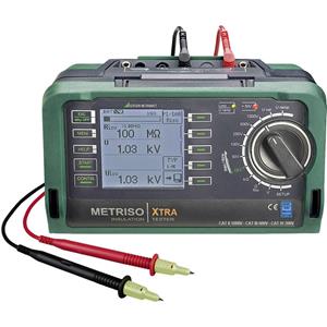 Gossen Metrawatt Metriso XTRA Isolatiemeter Kalibratie (DAkkS) 50 V, 100 V, 250 V, 500 V, 1000 V 1 TΩ