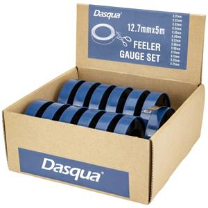 Dasqua 1803-0105 13-teiliges Fühlerlehrenband Set Dicke: 0,01, 0,02, 0,03, 0,04, 0,05, 0,06, 0,07,