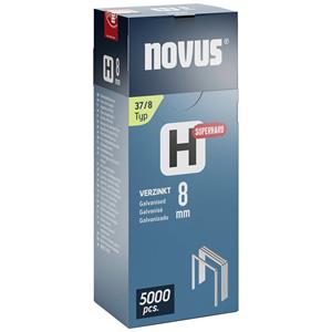 Novus Fijndraadklemmen H type 37 8 mm super hard 5000 stuk(s) 042-0771 Afm. (l x b) 8 mm x 10.6 mm