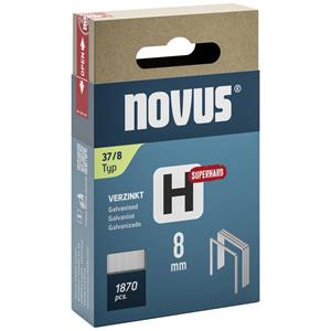 Novus Fijndraadklemmen H type 37 8 mm super hard 1870 stuk(s) 042-0785 Afm. (l x b) 8 mm x 10.6 mm