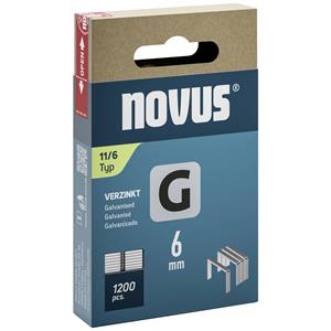 Novus Flachdrahtklammern G Typ 11 6mm 1200 St. 042-0795 Abmessungen (L x B) 6mm x 10.6mm