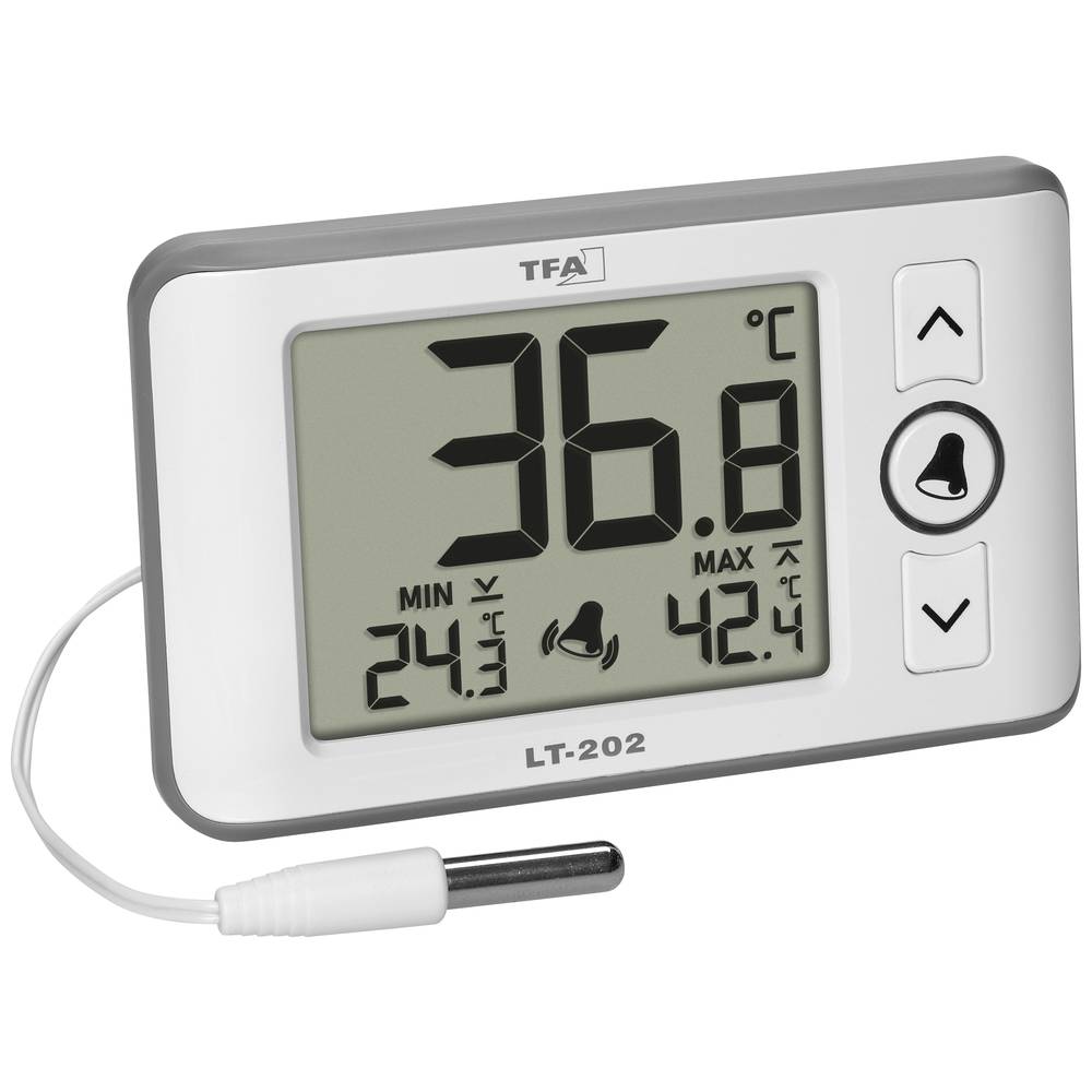 TFA Dostmann Digitales Profi-Thermometer mit Kabelfühler LT 202 Thermometer Wit