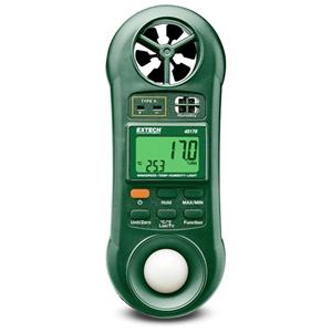 Extech 45170 Temperatur-Messgerät -100 - +1300°C Fühler-Typ K Multifunktions-Umweltmessgerät 4in1