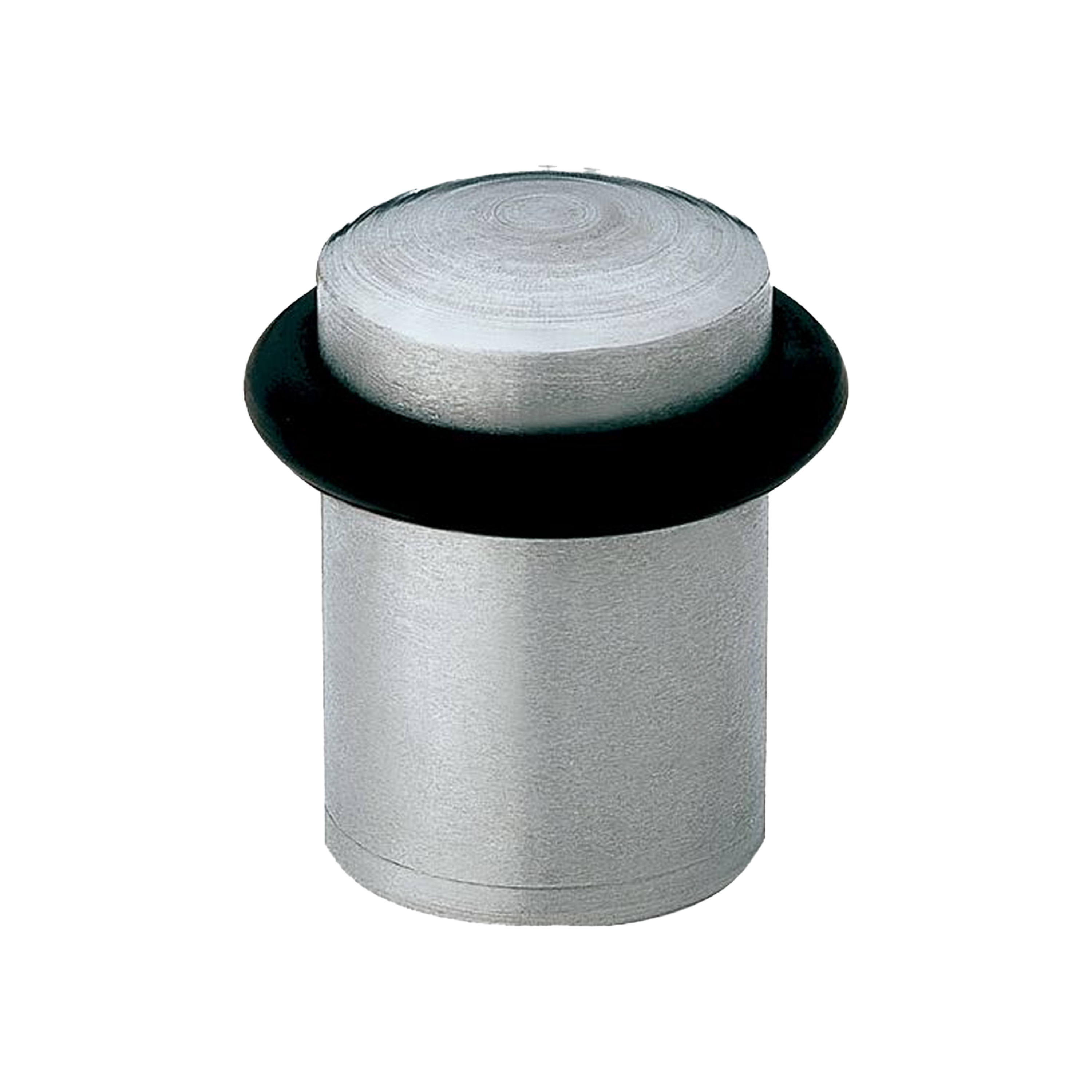 AMIG Deurstopper/deurbuffer - 1x - D20mm - inclusief schroeven - mat rvs  -
