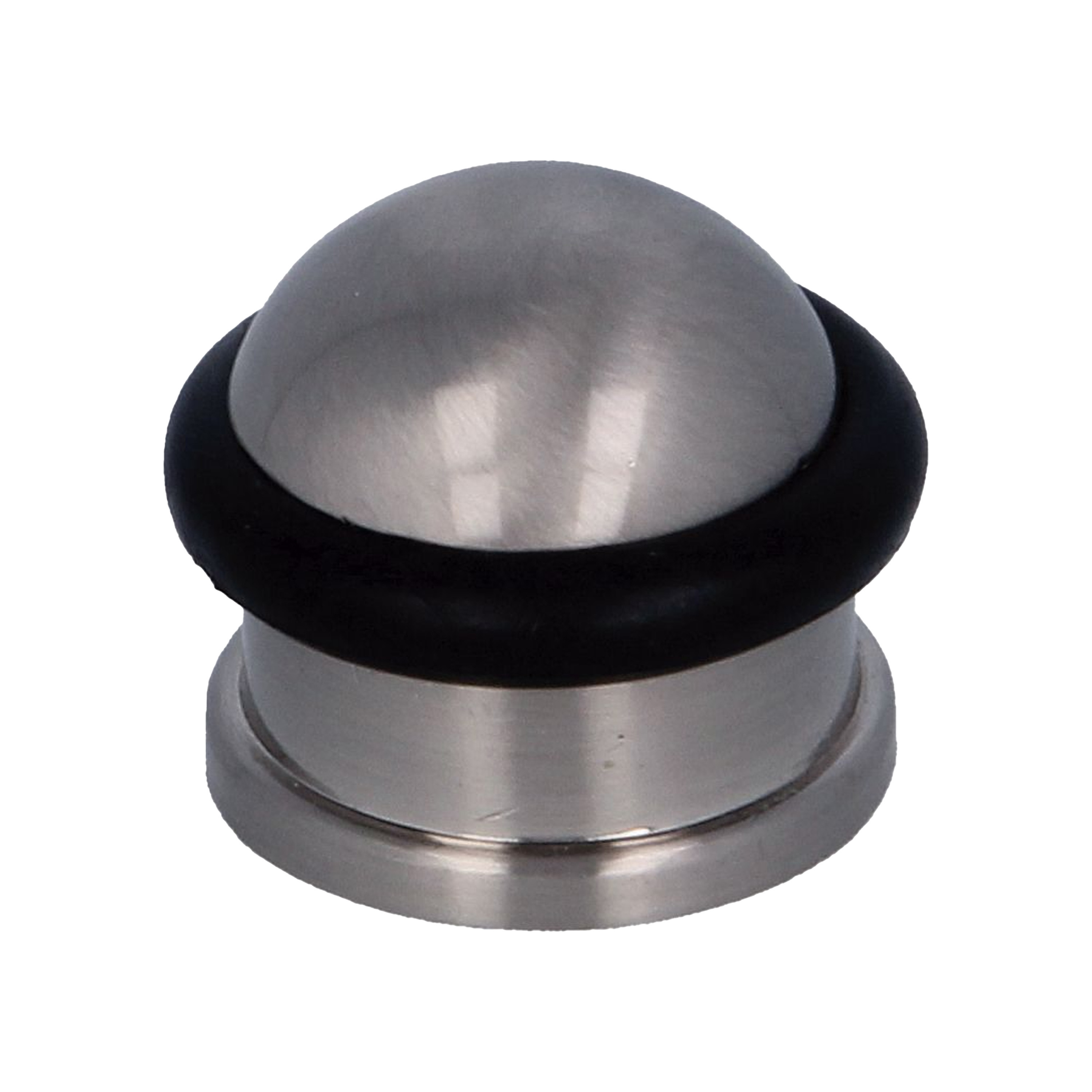 AMIG Deurstopper/deurbuffer - 1x - D30mm - inclusief schroeven - mat zilver  -
