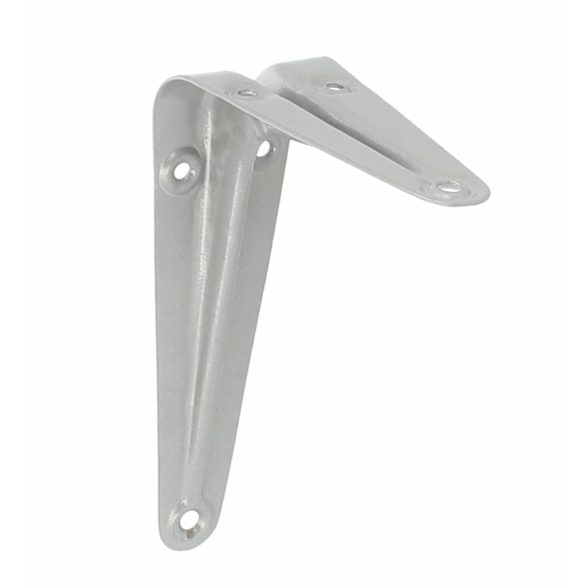 AMIG Plankdrager/planksteun van metaal - gelakt zilver - 100 x 125 mm -