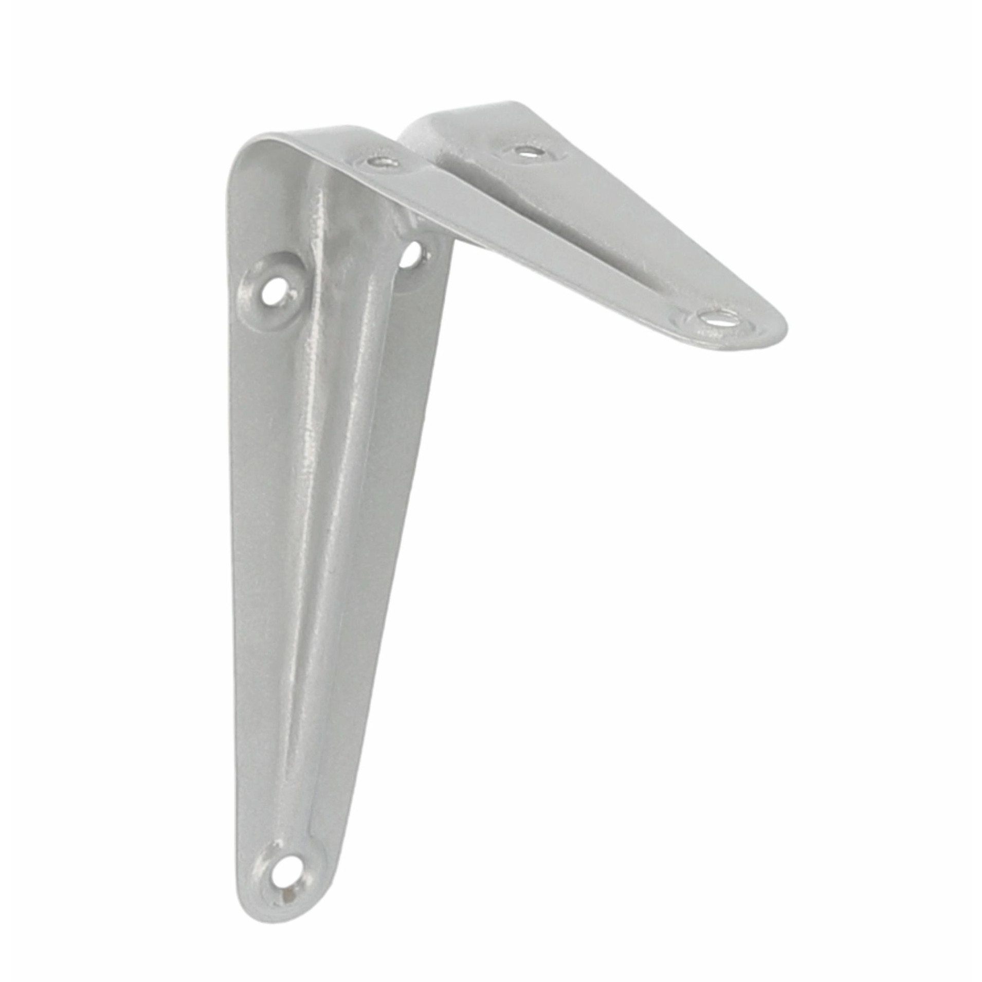 AMIG Plankdrager/planksteun van metaal - gelakt zilver - 150 x 125 mm -