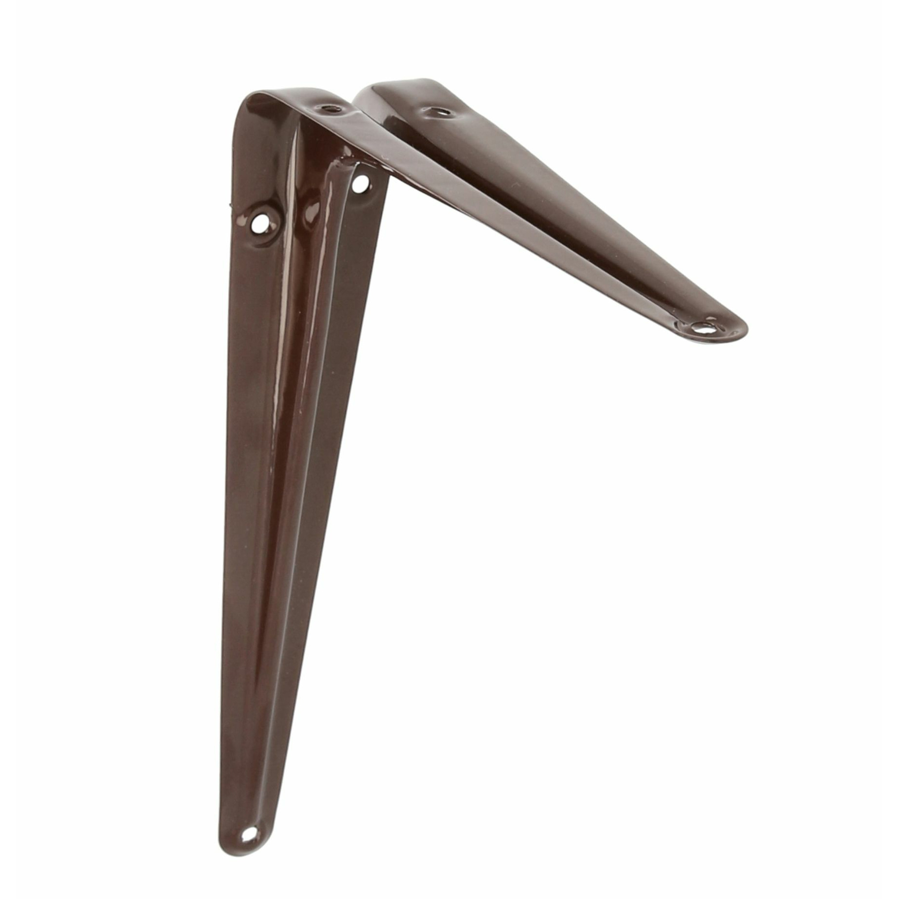 AMIG Plankdrager/planksteun van metaal - gelakt bruin - H175 x B150 mm -