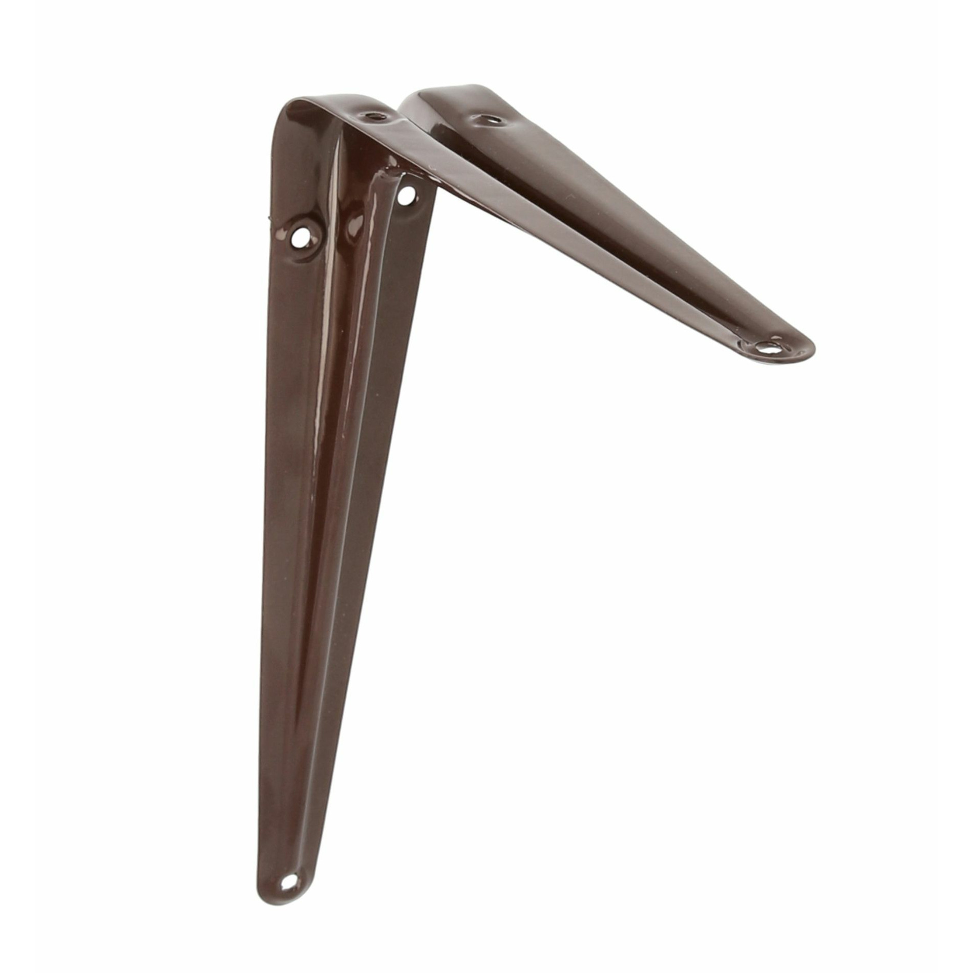 AMIG Plankdrager/planksteun van metaal - gelakt bruin - H250 x B200 mm -