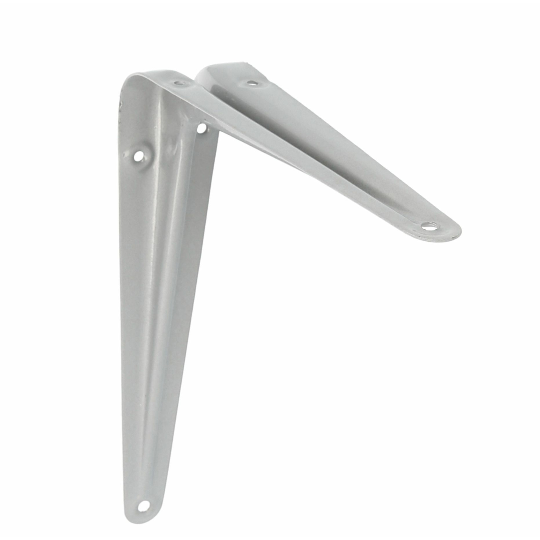 AMIG Plankdrager/planksteun van metaal - gelakt zilver - H225 x B200 mm -
