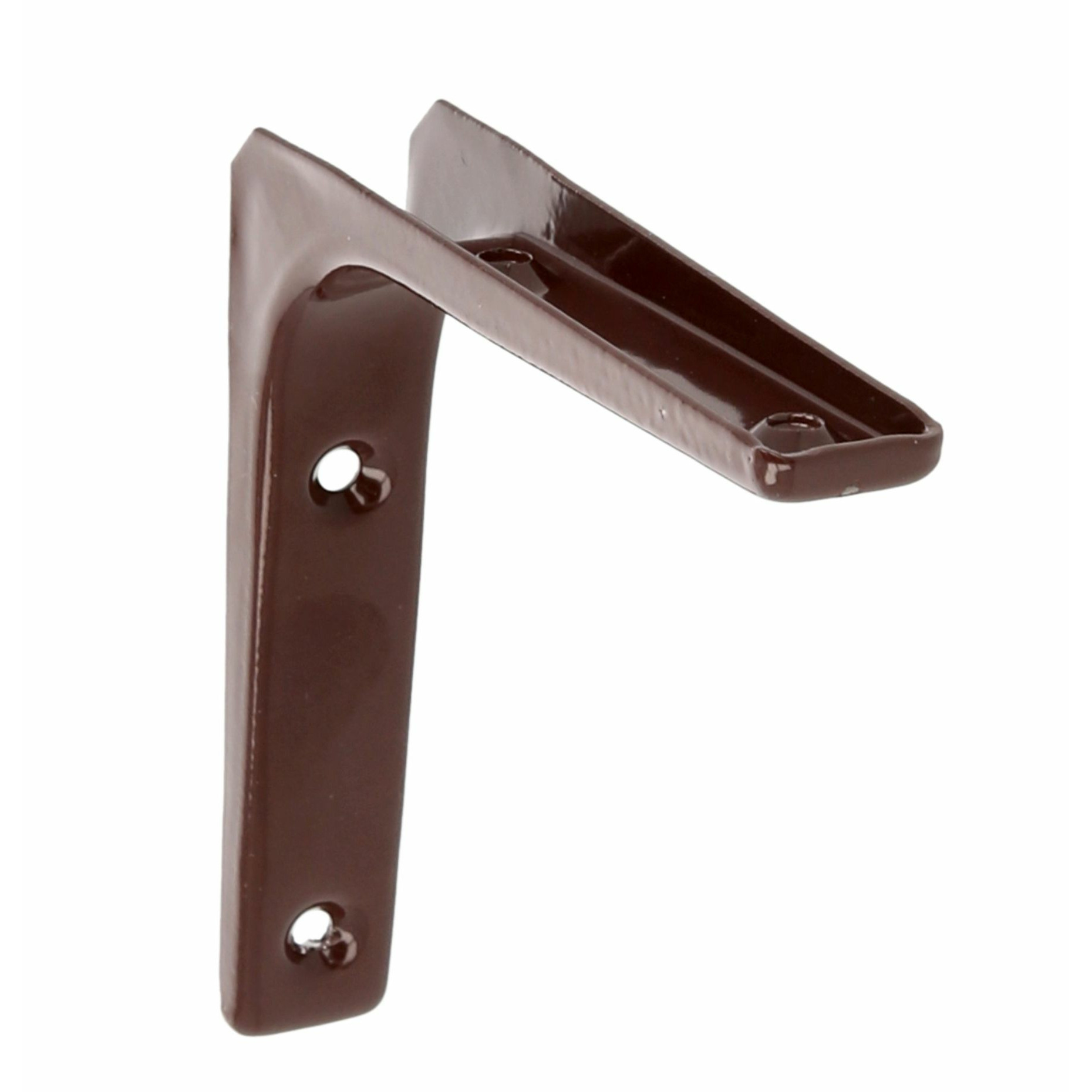 AMIG Plankdrager/planksteun van metaal - gelakt bruin - H125 x B125 mm -