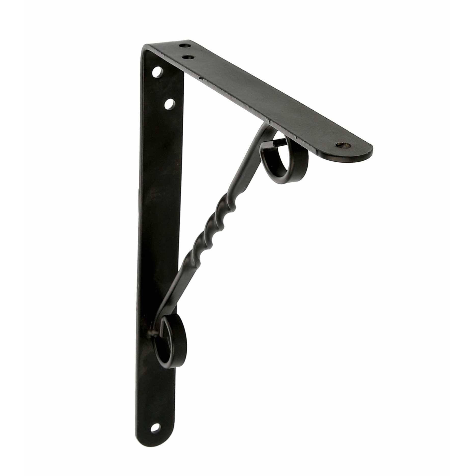 AMIG Plankdrager/steun/beugel Decoratief - metaal - zwart - H200 x B150 mm - Tot 110 kg -
