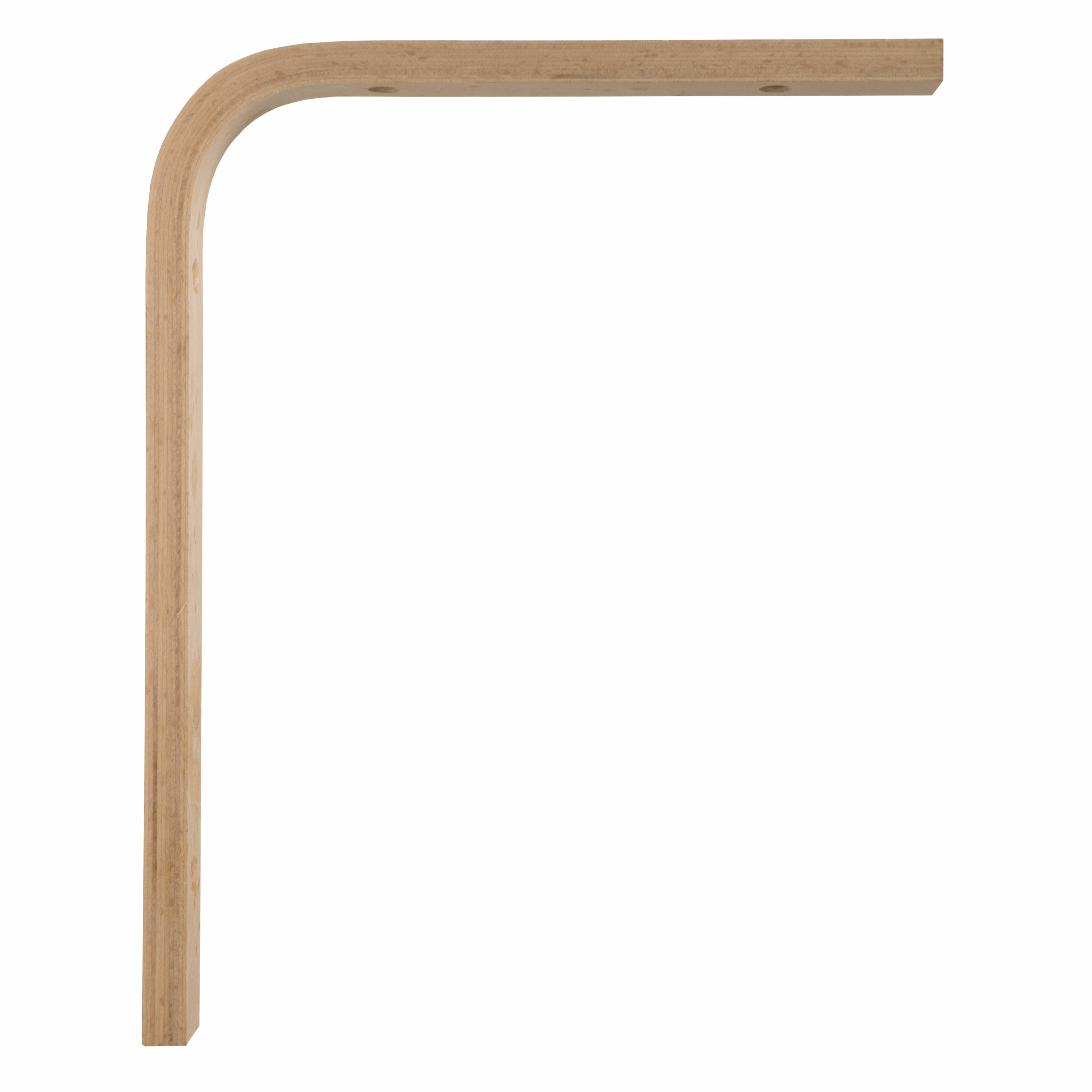 AMIG Plankdrager/planksteun van hout - lichtbruin - H200 x B150 mm -