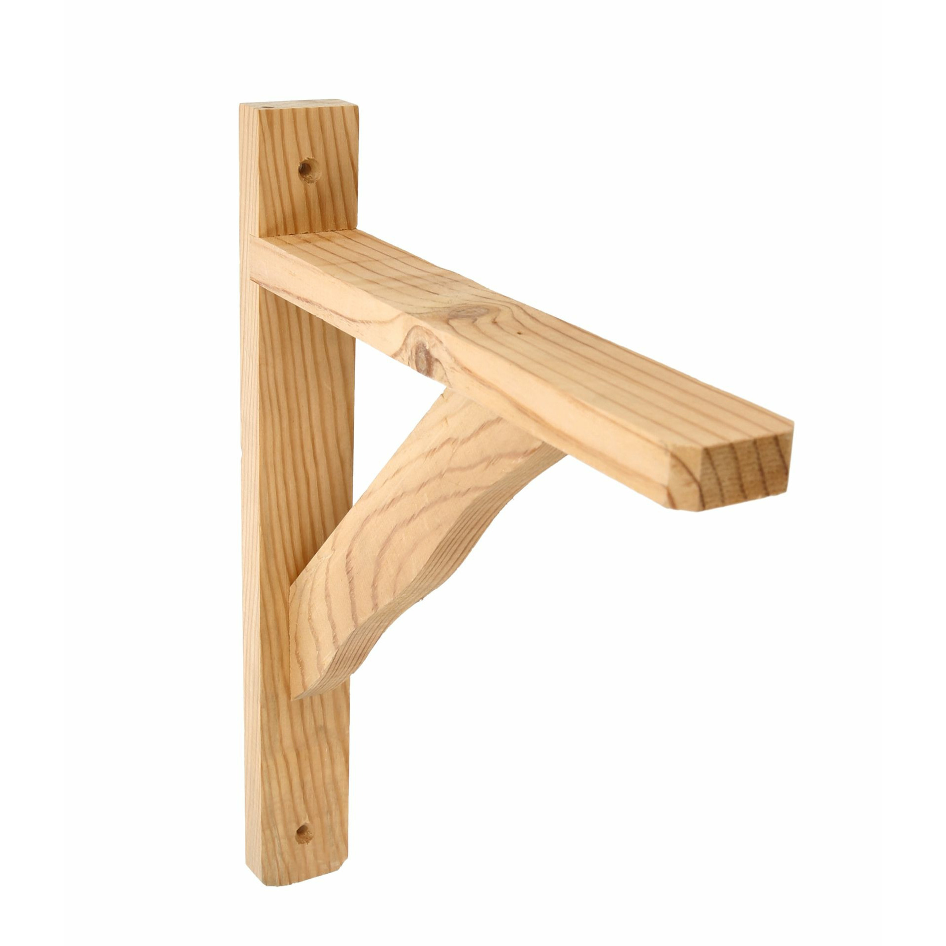 AMIG Plankdrager/planksteun van hout - lichtbruin - H230 x B170 mm - Tot 90 kg -