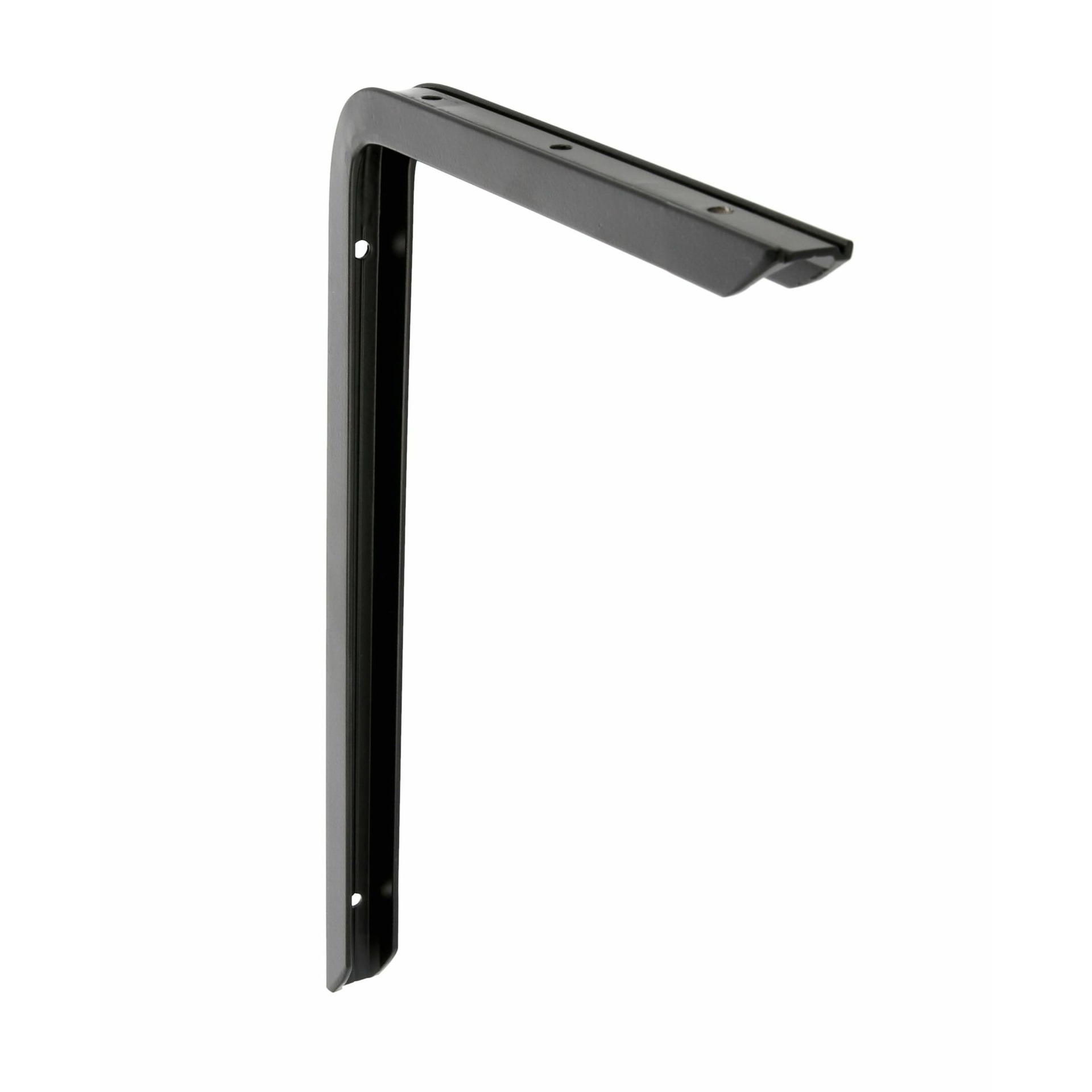 AMIG Plankdrager/planksteun - aluminium - gelakt zwart - H300 x B200 mm - max gewicht 30 kg -