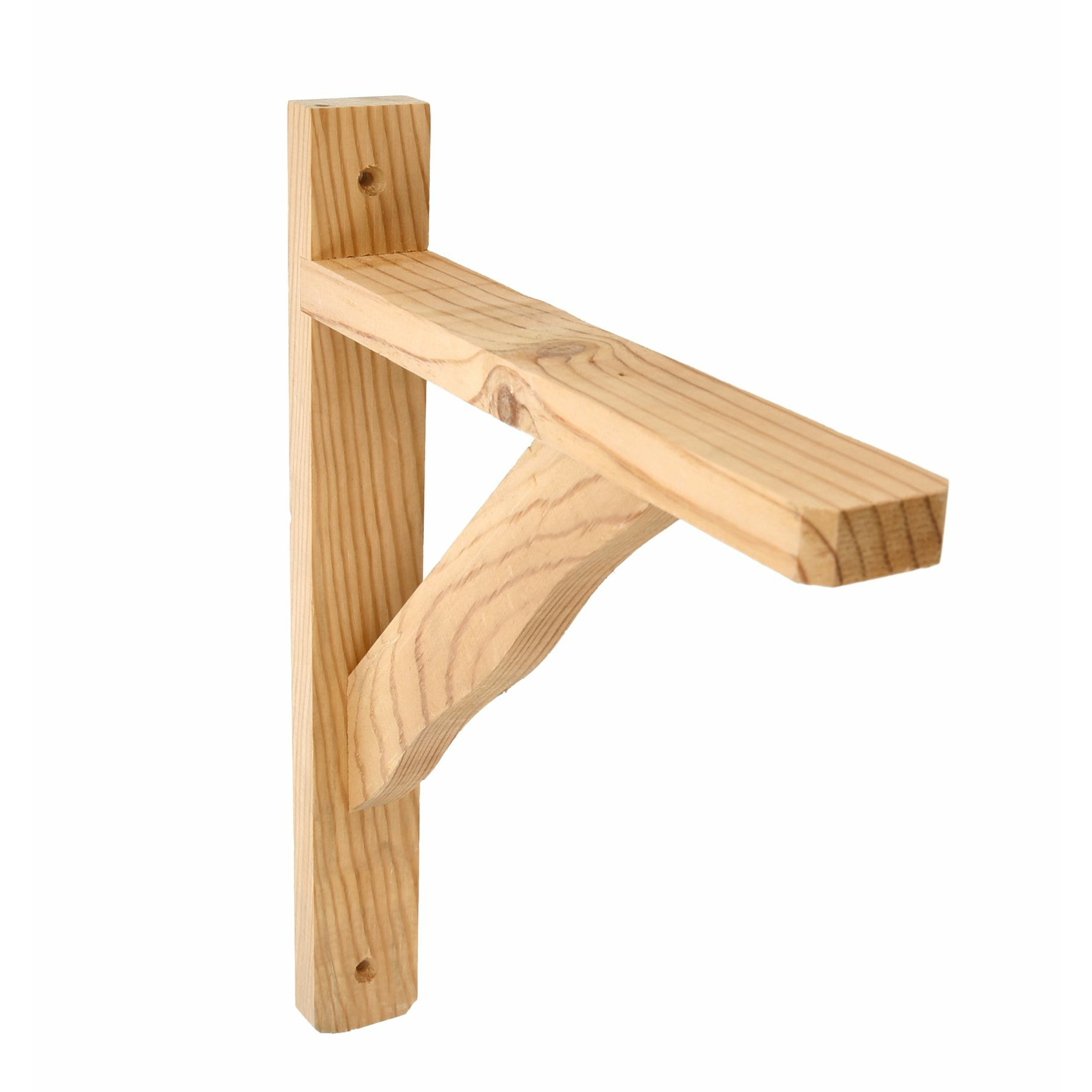 AMIG Plankdrager/planksteun van hout - lichtbruin - H320 x B280 mm - Tot 105 kg -