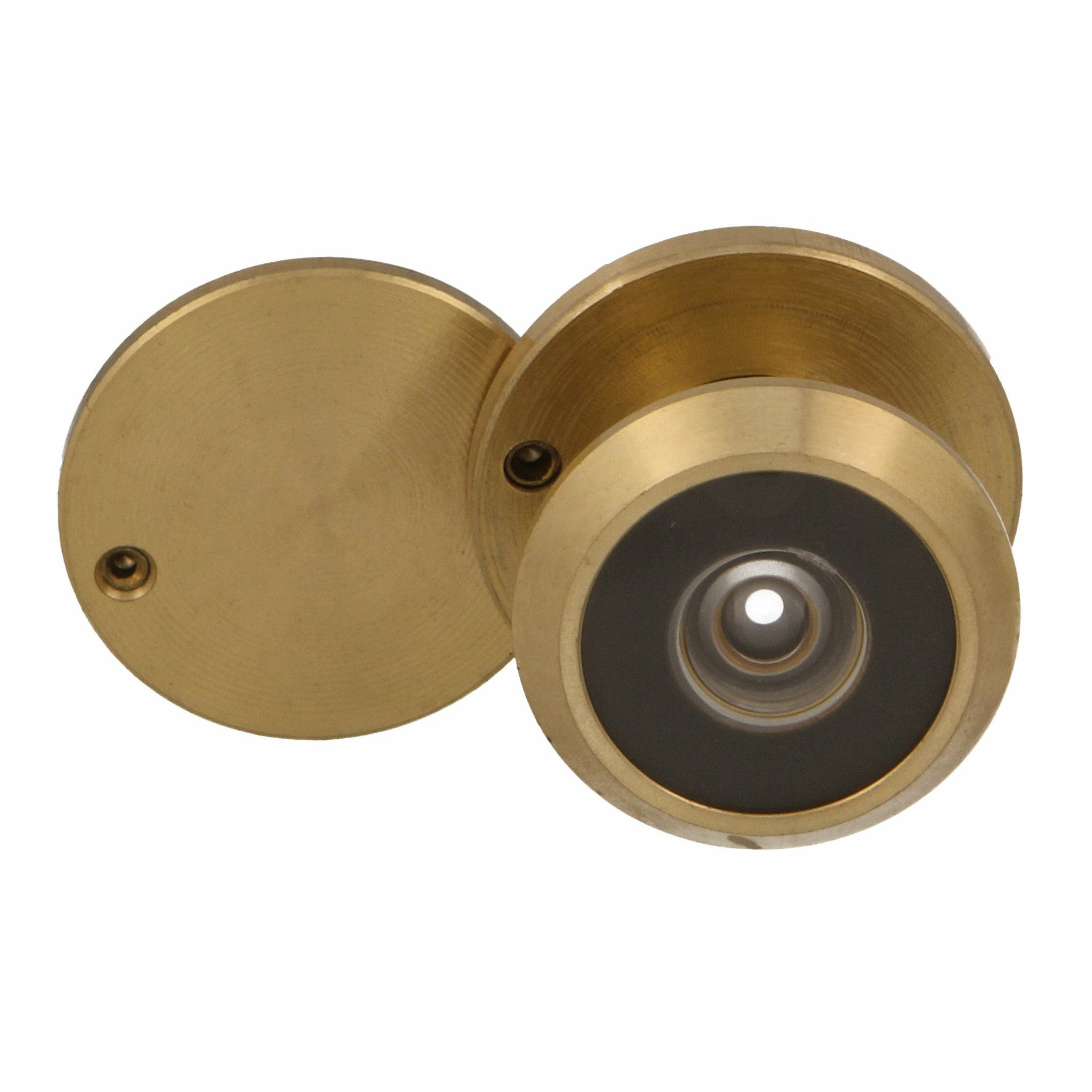AMIG deurspion/kijkgat - 1x - messing - deurdikte 15 tot 25mm - 160 graden kijkhoek - 14mm boorgat -