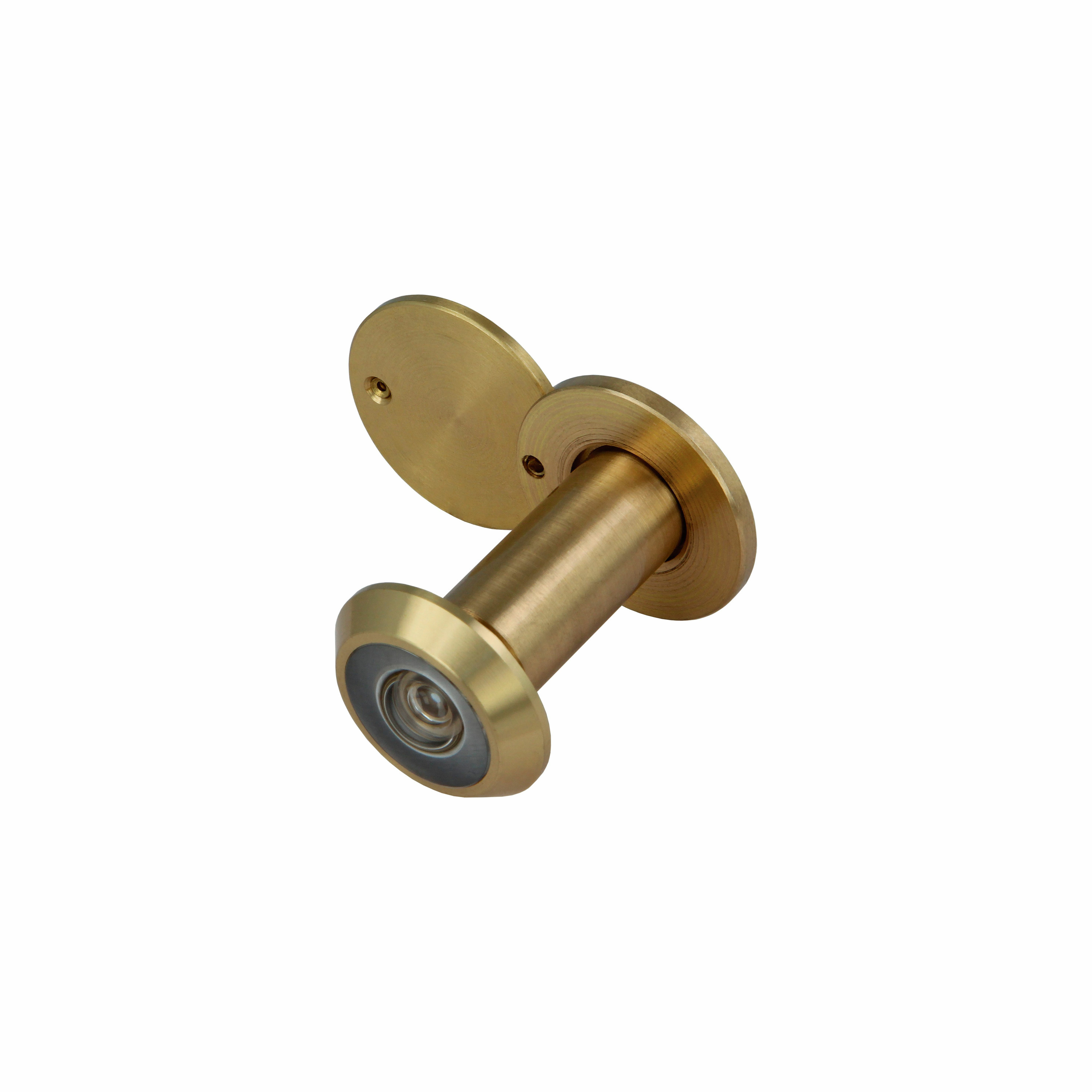 AMIG deurspion/kijkgat - 1x - messing - deurdikte 35 tot 60mm - 160 graden kijkhoek - 14mm boorgat -