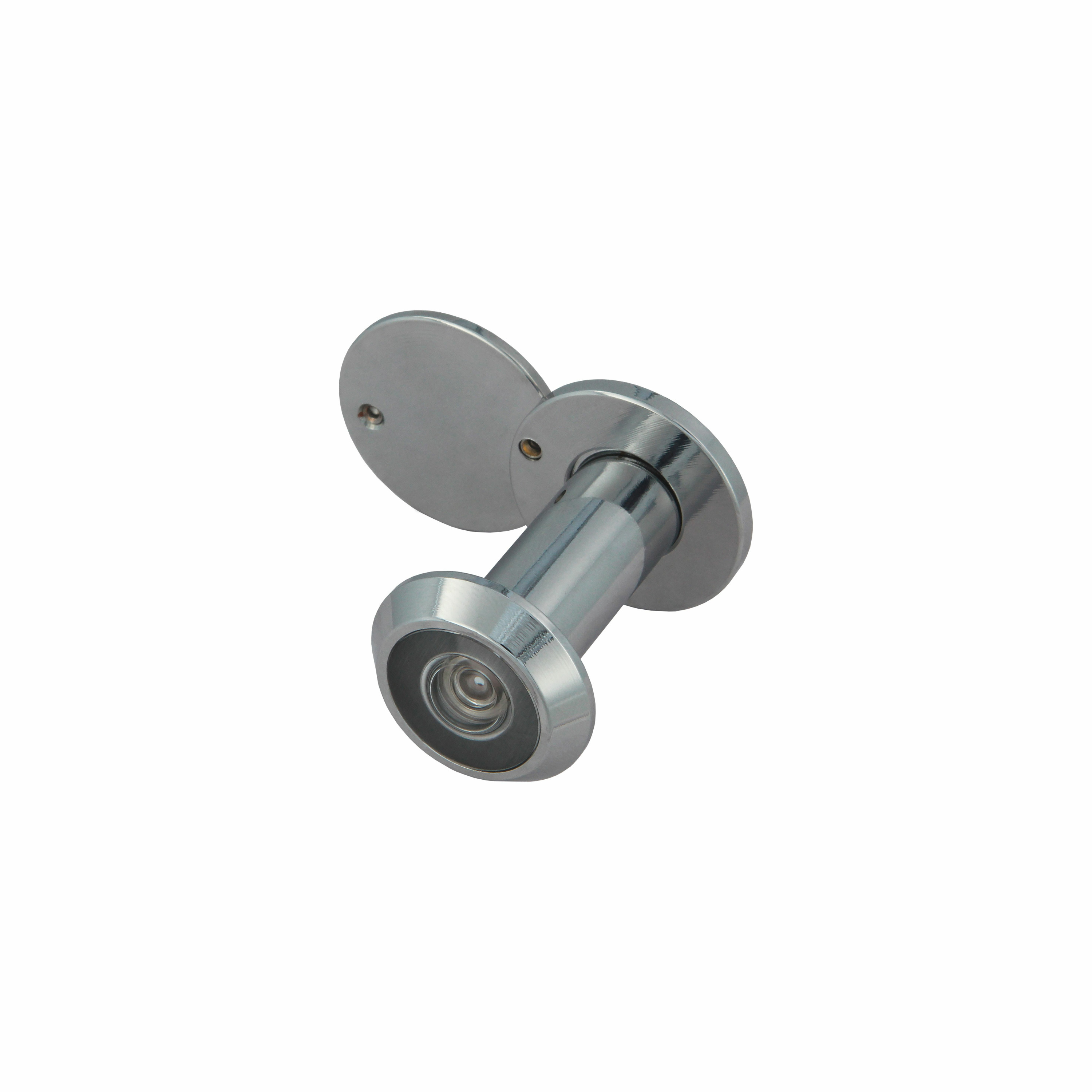 AMIG deurspion/kijkgat - 1x - verchroomd - deurdikte 35 tot 60mm - 160 graden kijkhoek - 14mm boorg -