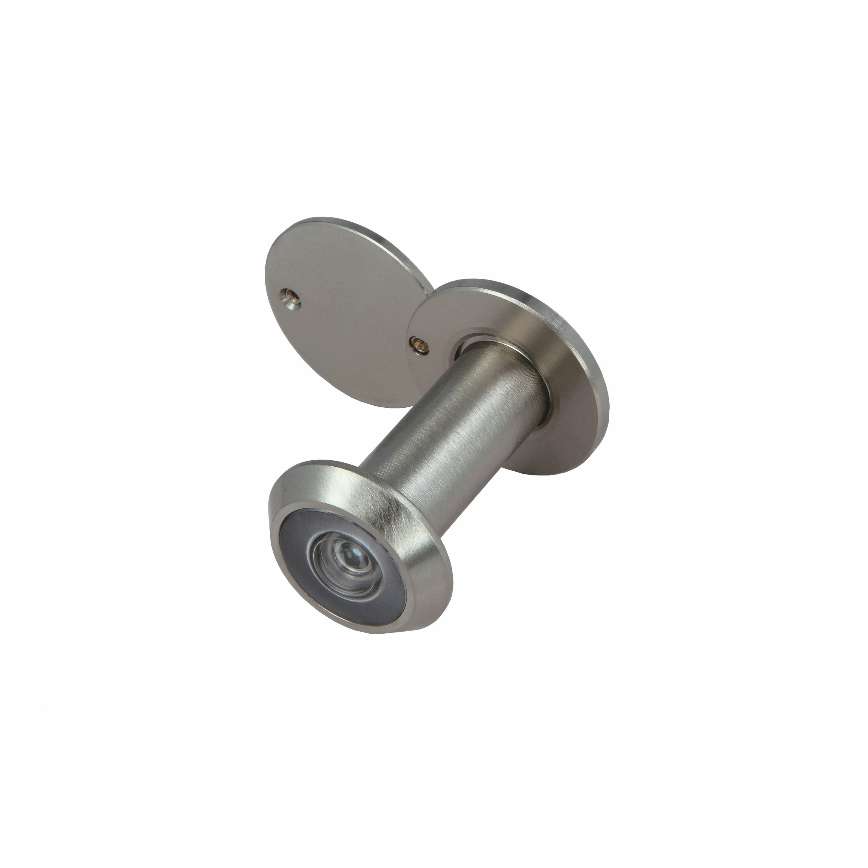 AMIG deurspion/kijkgat - 1x - mat zilver - deurdikte 35 tot 60mm - 160 graden kijkhoek - 14mm -