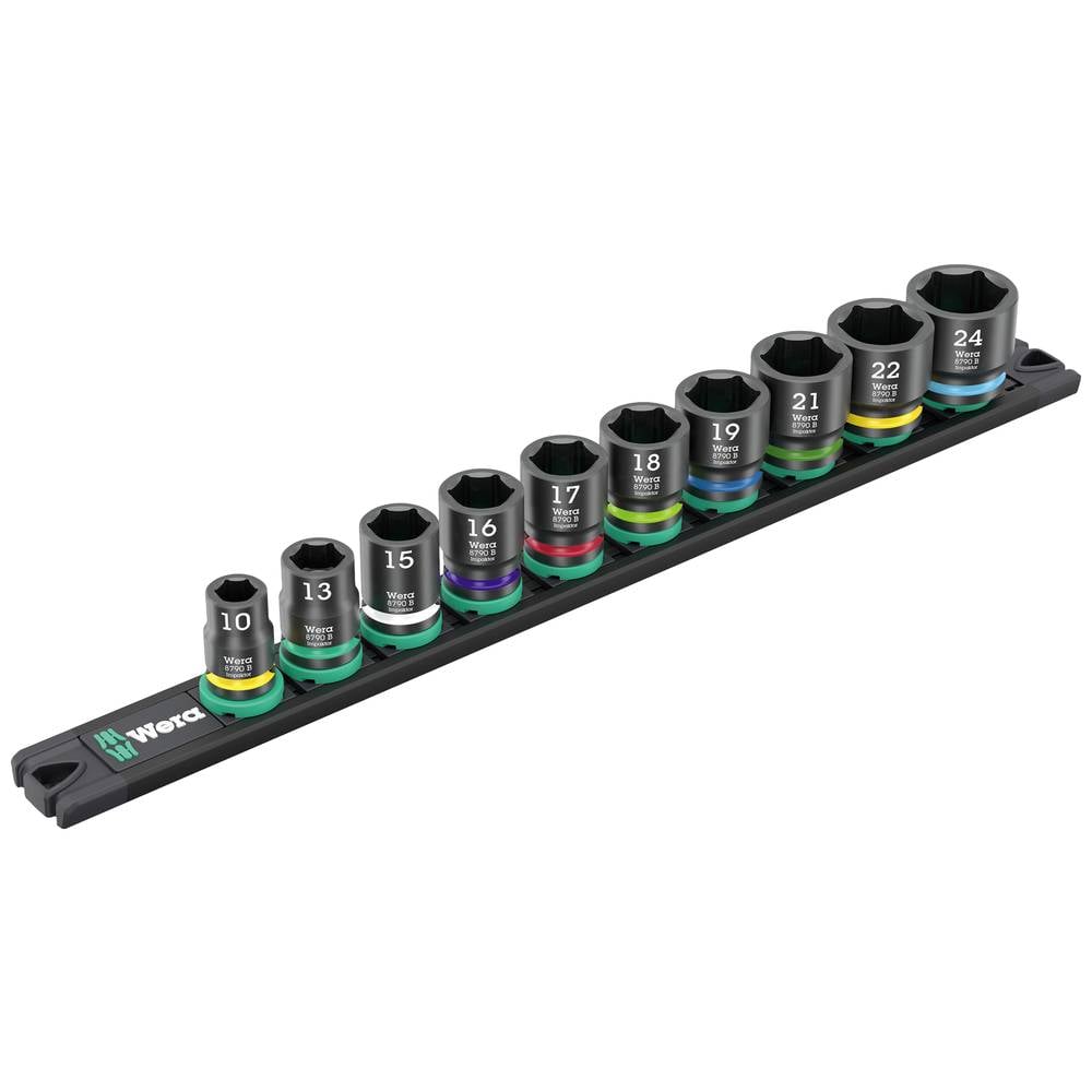 Wera 9607 Nuss-Magnetleiste B Impaktor 1 Steckschlüsselsatz metrisch 3/8  11teilig 05005451001