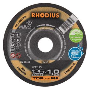 Rhodius 206163 XT10 TOPline Lll Doorslijpschijf Extra Dun 125 X 22,23 X 1,0mm (50 St)