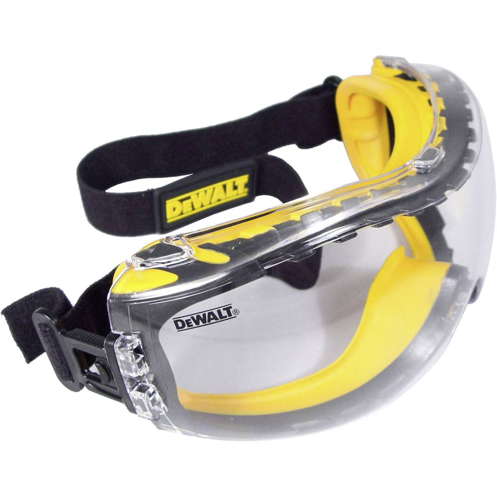 DEWALT DPG82-11D EU Veiligheidsbril Met anti-condens coating Zwart, Geel EN 166 DIN 166