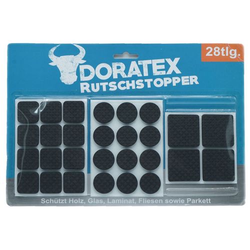 Doratex Meubel/vloerbeschermers - 28-delig - Zwart - Zelfklevend - Antislip