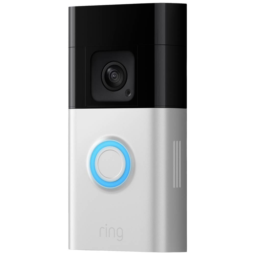 Ring Video Doorbell Plus Video-deurintercom via WiFi Nikkel (mat), Zwart