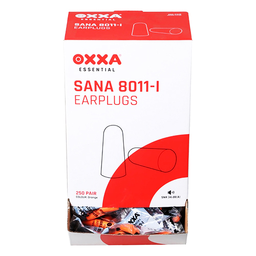 OXXA Sana 8011-I schuimen oordoppen - 250 paar | Werk oordoppen  34 dB Hoge demping.