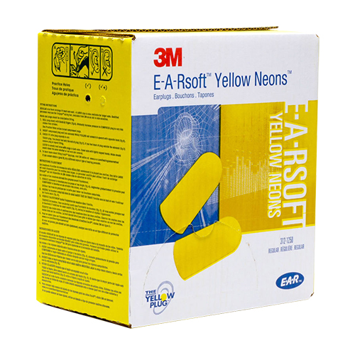 3M E-A-R soft Yellow Neons - 250 paar - Gele Oordoppen | Wegwerp oordopjes  36 dB Hoge demping.