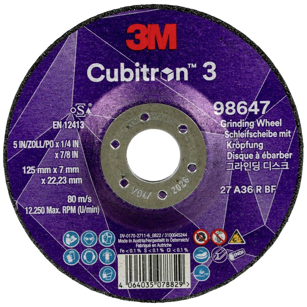Cubitron 98647 Afbraamschijf Diameter 125 mm Boordiameter 22.23 mm 10 stuk(s)