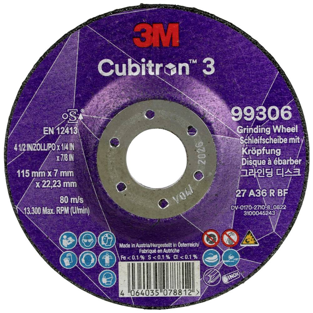 Cubitron 99306 Schruppscheibe Durchmesser 115mm Bohrungs-Ø 22.23mm 10St.