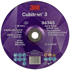 Cubitron 94343 Cubitron™ 3 Cut and Grind Schruppscheibe Durchmesser 230mm Bohrungs-Ø 22.23mm 10St.