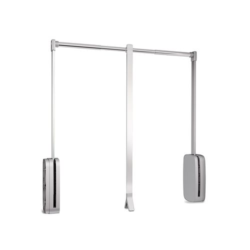 EMUCA Sling Hanger Voor Kledingkast, Verstelbare Breedte 600-830mm, Staal En Plastic, Verchroomd
