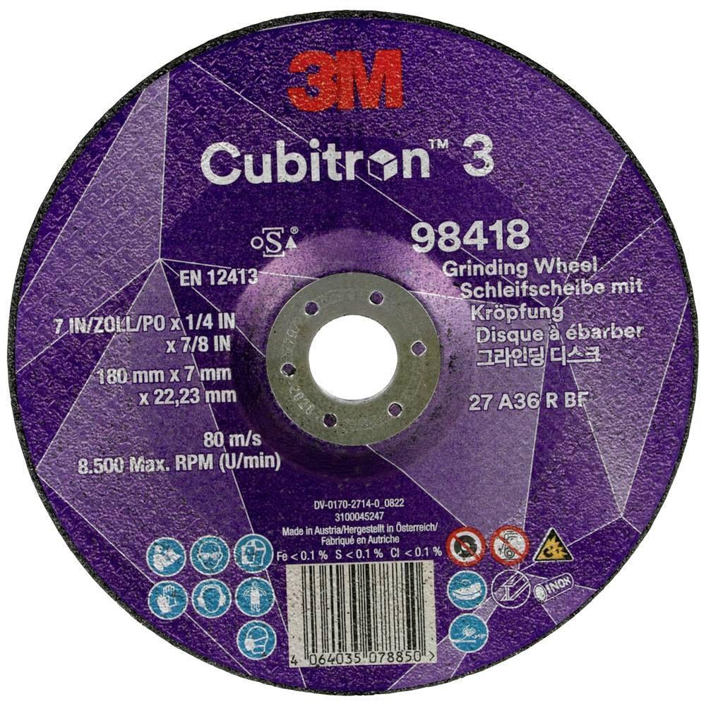Cubitron 98418 Schruppscheibe Durchmesser 180mm Bohrungs-Ø 22.23mm 10St.