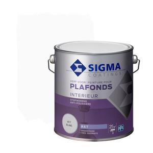 Sigma Plafondverf Extra Mat 7000 Wit 2,5 Ltr