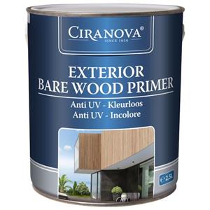 Ciranova Exterior Bare Wood Primer - Kleurloos - Beschermende Houtprimer - 2,5 Liter