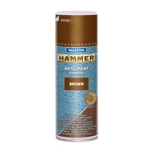 Maston Hammer - Metaalverf - Bruin - Hamerslag - Spuitlak - 400 Ml