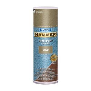 Maston Hammer - Metaalverf - Goud - Hamerslag - Spuitlak - 400 Ml