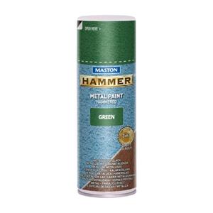 Maston Hammer - Metaalverf - Groen - Hamerslag - Spuitlak - 400 Ml