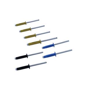 LB Tools Popnagels Kentekenplaat | Triform Geel, Blauw, Zwart Aluminium (8st) (lb1056)