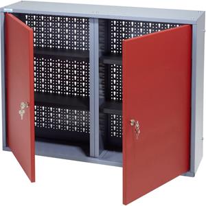 Hangkast 80 cm, 2 deuren rood  70122 (b x h x d) 80 x 60 x 19 cm
