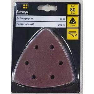 Sencys Schuurpapier K80 93mm – 20 Stuks