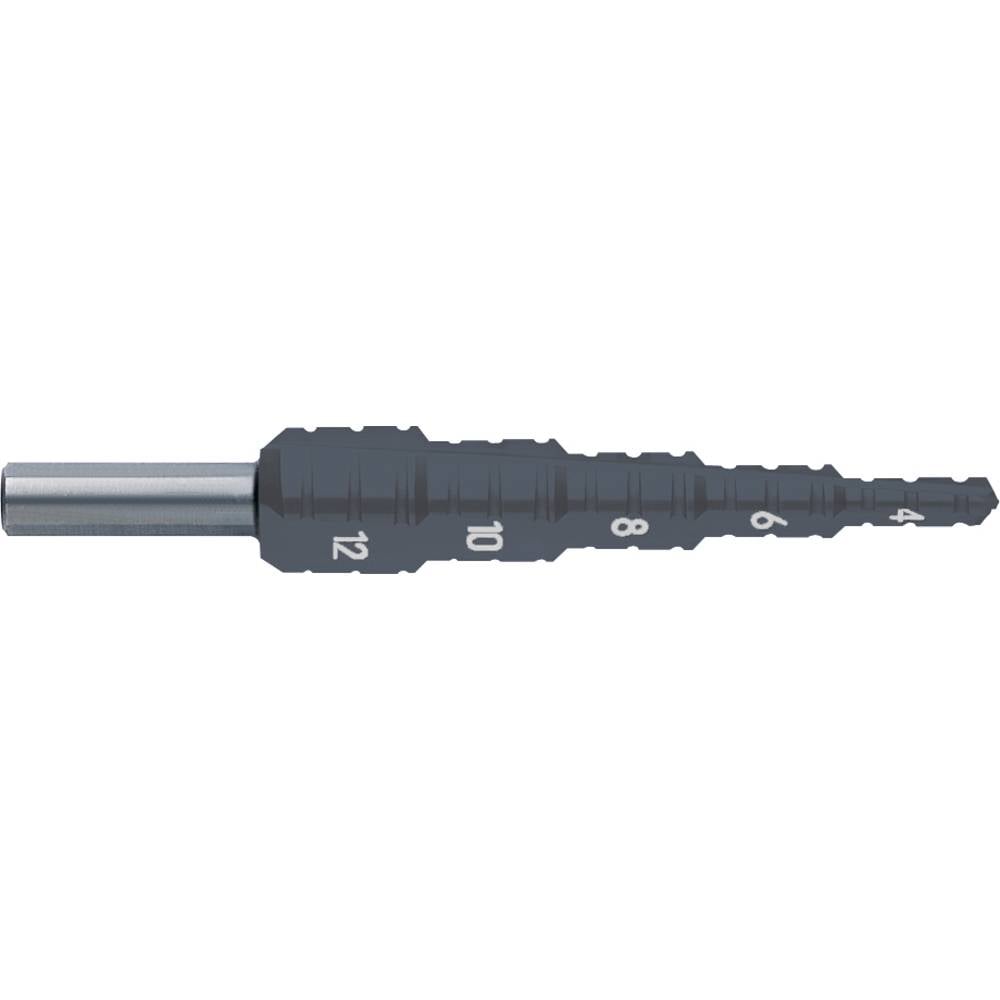 Exact 05378 HSS Frees stappenboor 4 - 12 mm Gezamenlijke lengte 80 mm 3 vlakken schacht 1 stuk(s)