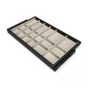 EMUCA Kit Van Organiser Lade Kit En Soft Close Schuifframe Voor Garderobekasten, Verstelbaar