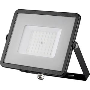 BES LED LED Bouwlamp 50 Watt - LED Schijnwerper - Viron Ponimo - Natuurlijk Wit 4000K - Kabelverbinding - Mat Zwart - Aluminium - SAMSUNG LEDs