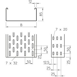 OBO Bettermann 6057209 Kabelgoot (l x b x h) 3000.00 x 200.00 x 85.00 mm per meter